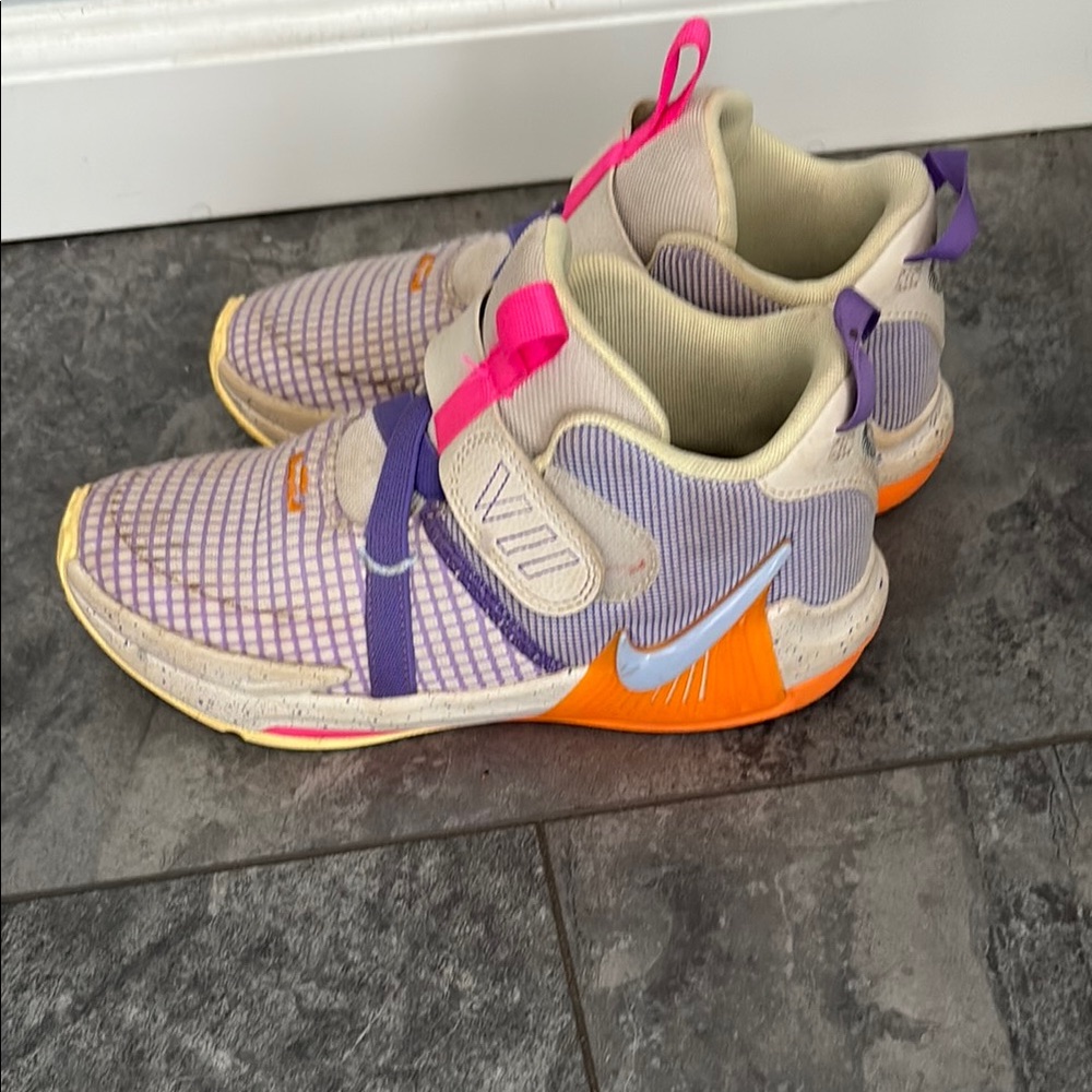 Nike Kids Sneakers in Purple, Pink, and Orange